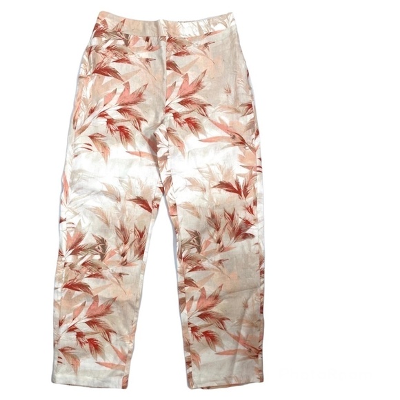 Chicos Linen Floral Pants SZ 0.5=S - Picture 2 of 6